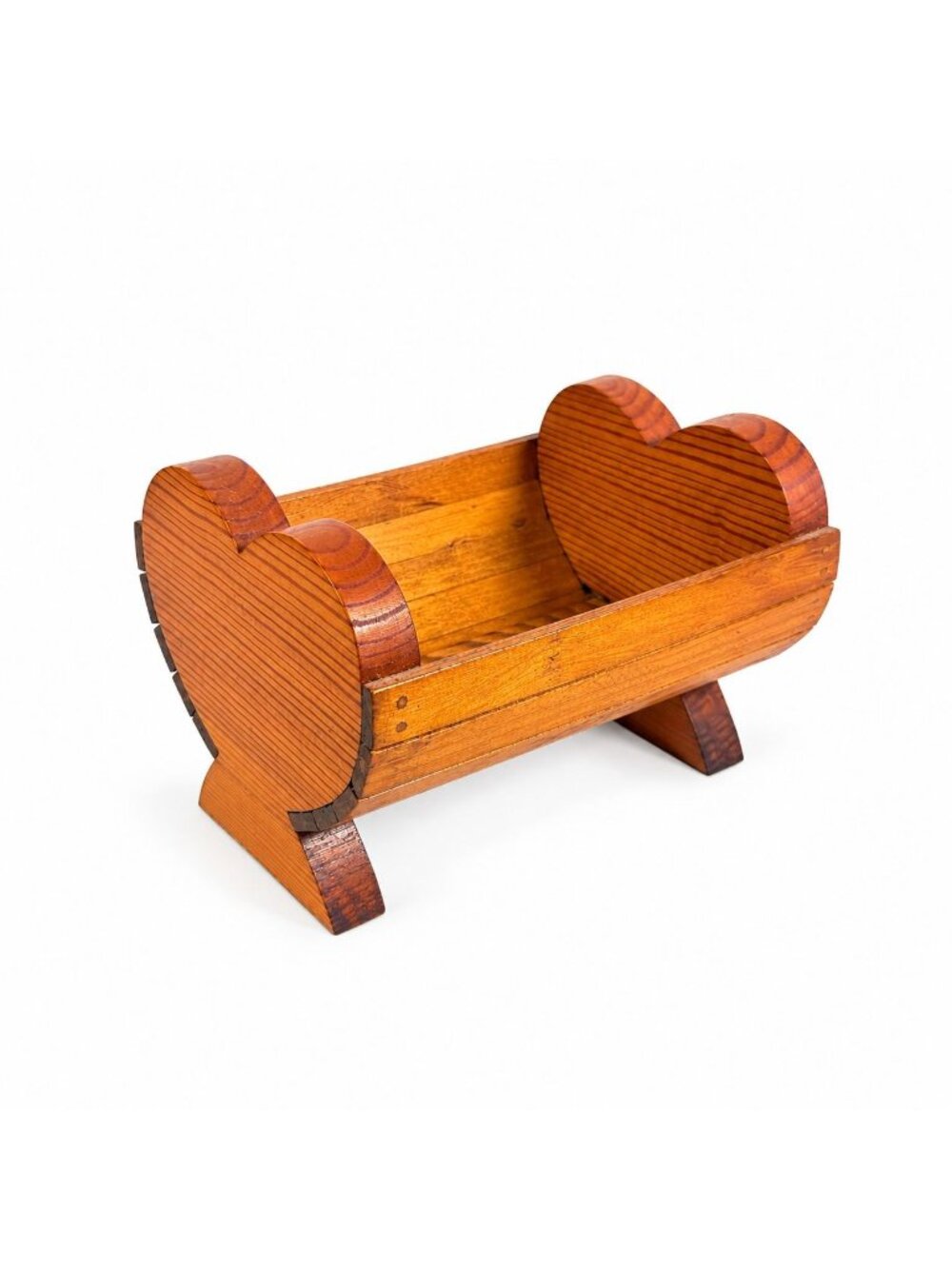 Wood Basket Heart Shaped Basket Wooden Trinket Kitchen Storage Napkin Holder Vin